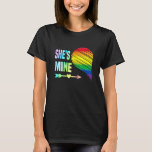 Shes Mine Couple Heart Pride Lgbt Lesbian Gay Matc T-Shirt