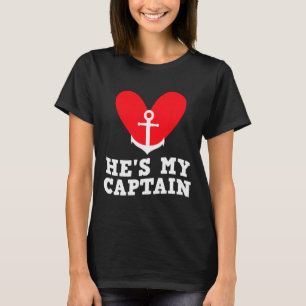 She's My Anchor He's My Captain Matching Couples V T-Shirt