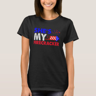 She's My Firecracker Cute 4th Of July Matching Cou T-Shirt