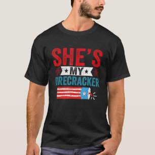 She's My Firecracker His And Hers 4th July Matchin T-Shirt