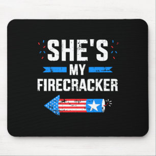 She's My Firecracker Matching Partner For 4th Of J Mouse Pad