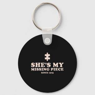 She's My Missing Piece Funny Couple Valentine Key Ring