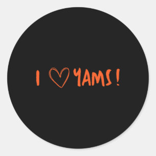 She's My Sweet Potato I Love Yams Couples Thanksgi Classic Round Sticker
