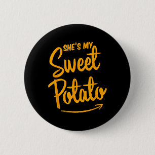 She's My Sweet Potato I Yam Matching Couple Thanks 6 Cm Round Badge