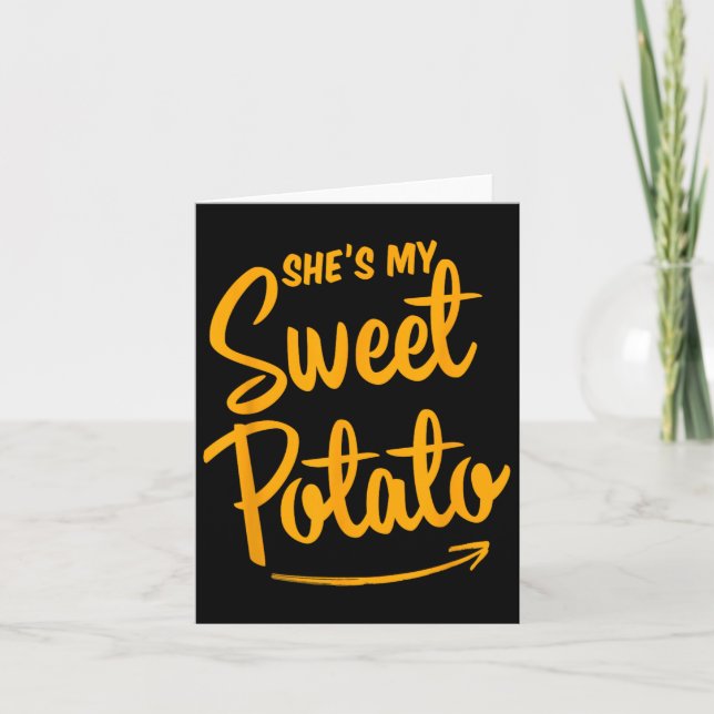 She's My Sweet Potato I Yam Matching Couple Thanks Card (Front)