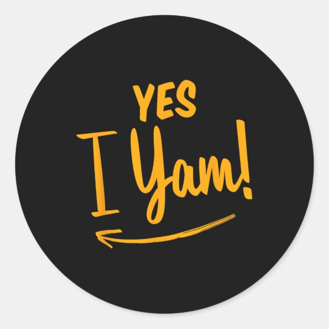 She's My Sweet Potato I Yam Matching Couple Thanks Classic Round Sticker (Front)