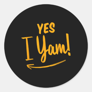 She's My Sweet Potato I Yam Matching Couple Thanks Classic Round Sticker