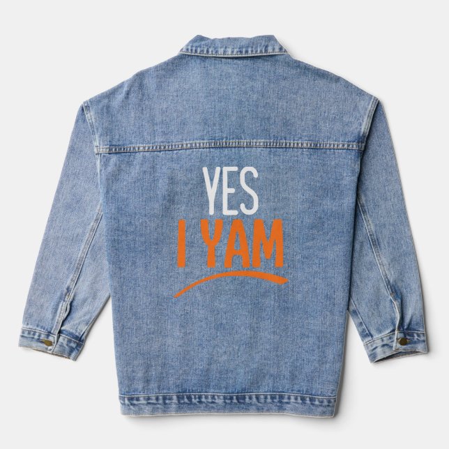 She's My Sweet Potato I Yam Set Couples Matching Denim Jacket (Back)