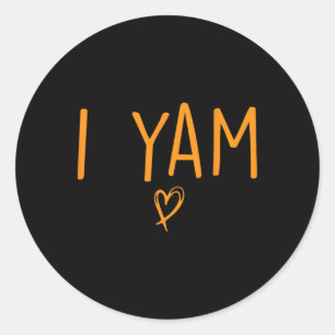 She's My Sweet Potato I Yam Set Couples Thanksgivi Classic Round Sticker