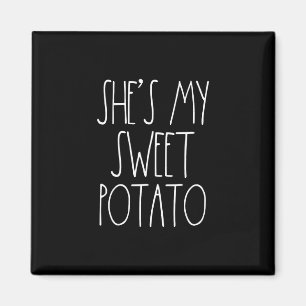 She's My Sweet Potato I Yam Set Couples Thanksgivi Magnet