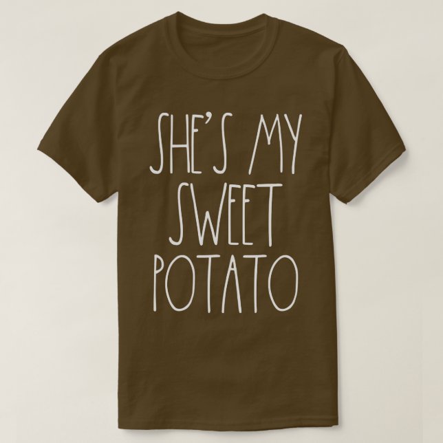 Shes My Sweet Potato I Yam Set Couples Thanksgivin T-Shirt (Design Front)