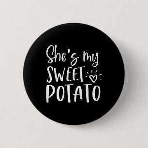 She's My Sweet Potato I Yam Thanksgiving Couples 6 Cm Round Badge
