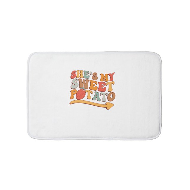 She's My Sweet Potato I YAM Thanksgiving Couple's  Bath Mat (Front)