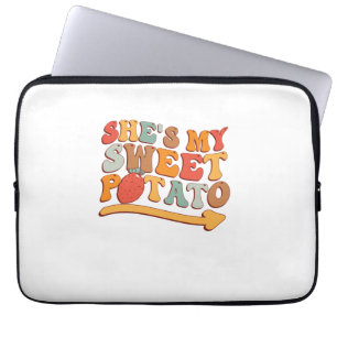 She's My Sweet Potato I YAM Thanksgiving Couple's Laptop Sleeve