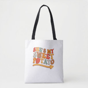 She's My Sweet Potato I YAM Thanksgiving Couple's  Tote Bag