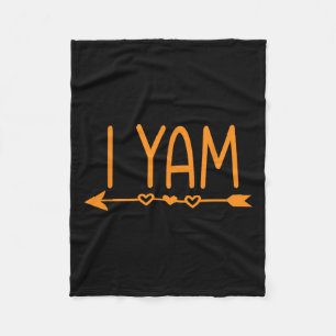 She's My Sweet Potato I Yam Thanksgiving Matching Fleece Blanket