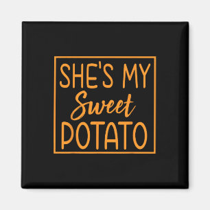 She's My Sweet Potato I Yam Thanksgiving Matching Magnet