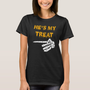 She's My Trick He's My Treat Cute Matching Couples T-Shirt