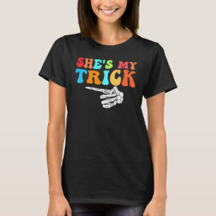 She's My Trick He's My Treat Cute Matching Couples T-Shirt