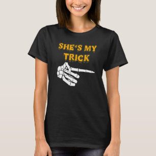 She's My Trick He's My Treat Cute Matching Couples T-Shirt