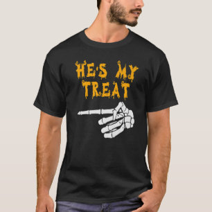 She's My Trick He's My Treat Cute Matching Couples T-Shirt