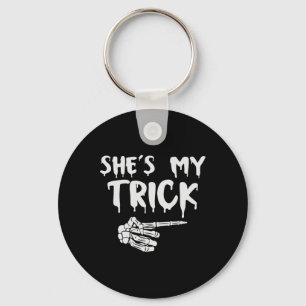 She's My Trick Skeleton Hand Halloween Costume Cou Key Ring