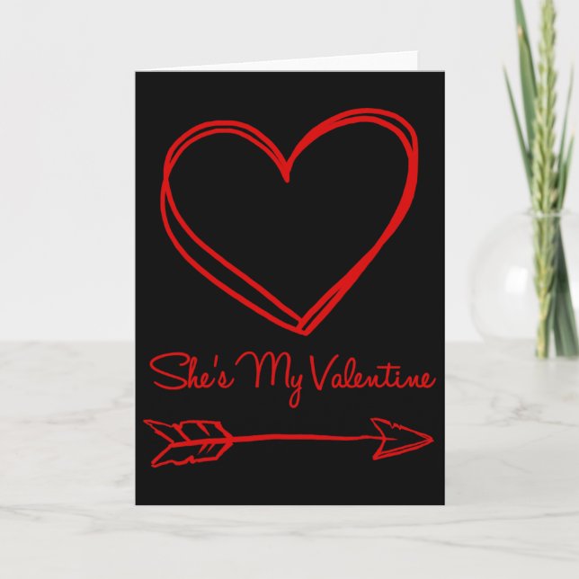 She's My Valentine (right)  Card (Front)