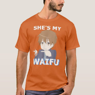She's my Waifu He's my Husbando Anime Manga Couple T-Shirt