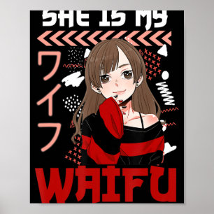 She's My Waifu He's My Senpai Anime Manga Couples Poster