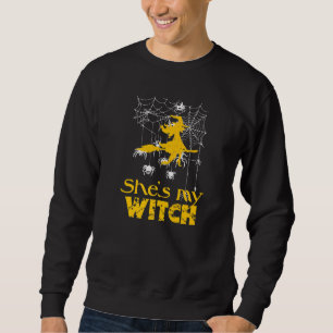 Shes My Witch Love Partner Cast Spell Broom Hallow Sweatshirt