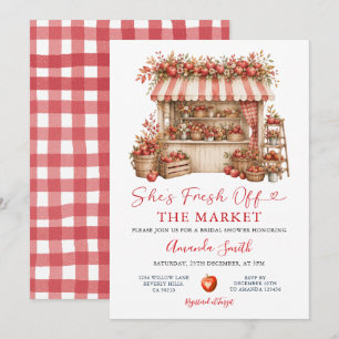 She's off the Market Apple Orchard Bridal Shower Invitation