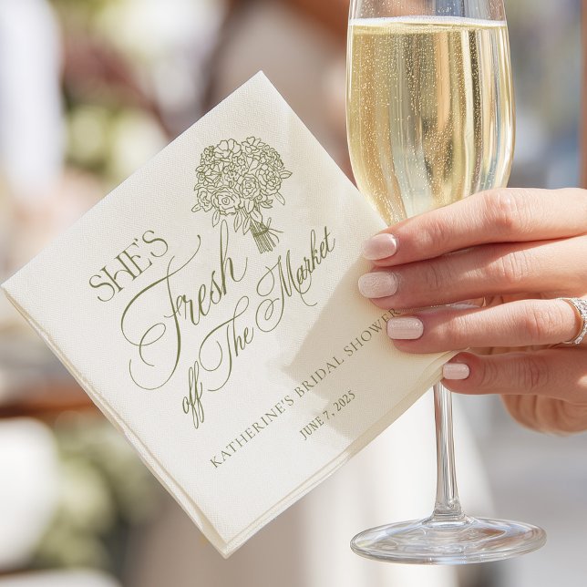 She's Off The Market Bridal Paper Napkin (Creator Uploaded)