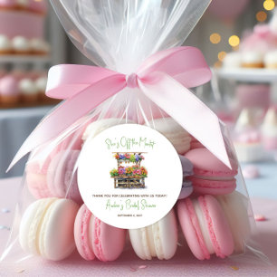 She's Off the Market Bridal Shower Classic Round Sticker