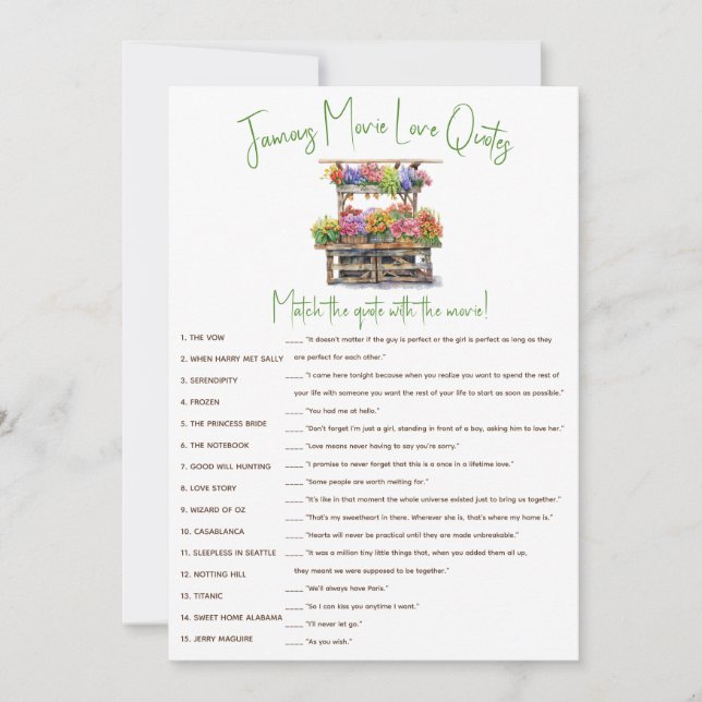 She's Off the Market Bridal Shower Game Invitation (Front)