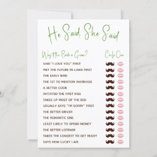 She's Off the Market Bridal Shower Game Invitation