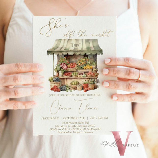 She's Off The Market Bridal Shower Invitation (Creator Uploaded)