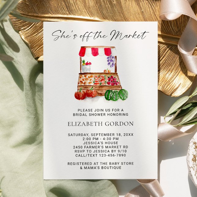 She's Off the Market Bridal Shower Invitation (Creator Uploaded)