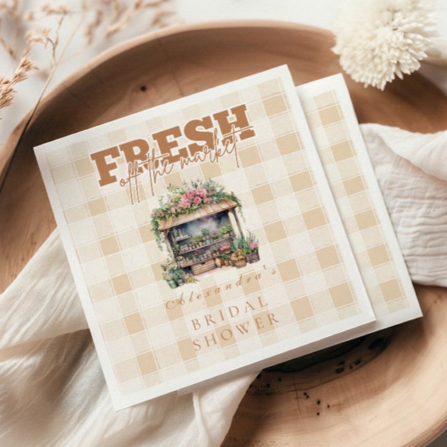 She's  Off the Market Bridal Shower Napkin (Creator Uploaded)