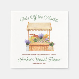 She's Off the Market Bridal Shower Napkin