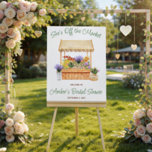 She's Off the Market Bridal Shower Welcome Poster