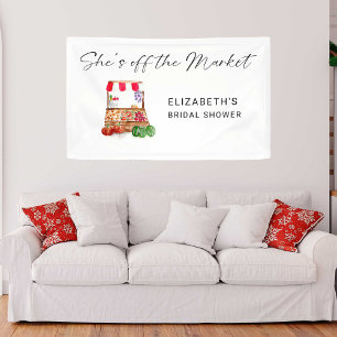 She's Off the Market Bridal Shower Welcome Script Banner