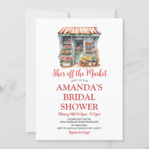 She's Off The Market Colourful Flower Bridal Showe Invitation