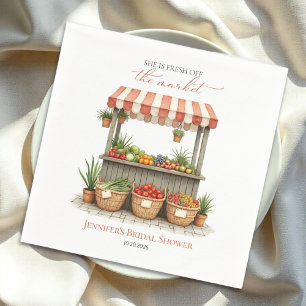 She's Off the Market Farmer's Market Bridal Shower Napkin