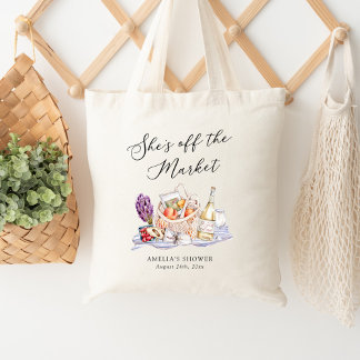 She's Off the Market Farmer's Market Bridal Shower Tote Bag