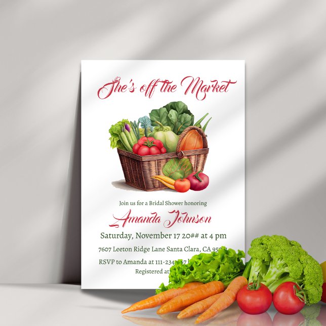 She's Off the Market Farmhouse Bridal Shower Invitation (Creator Uploaded)