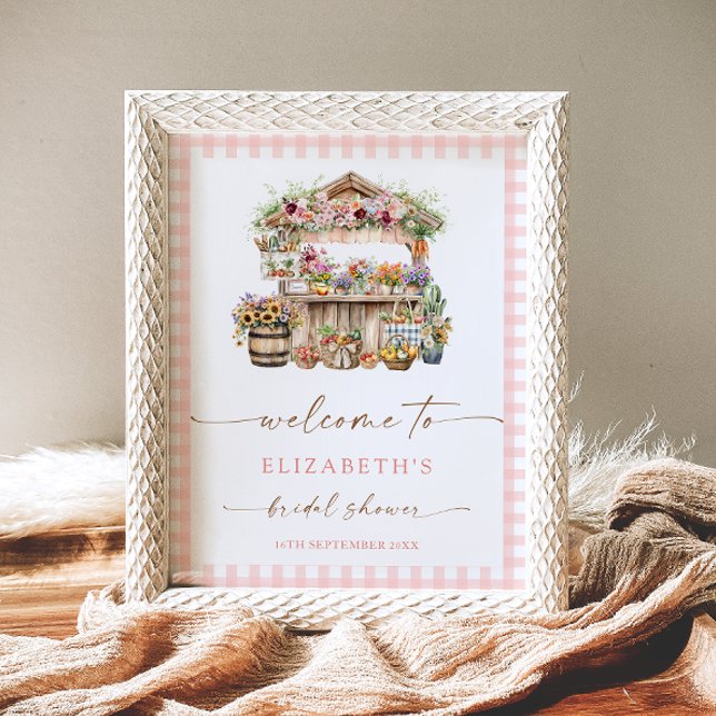 She's Off The Market Floral Bridal Shower Welcome Poster (Creator Uploaded)