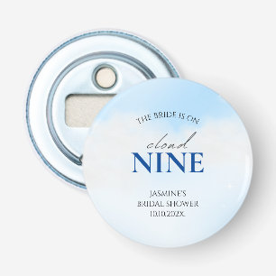 She's On cloud 9 Bridal Shower Dreamy Pastel Sky B Bottle Opener
