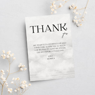 She's on cloud 9 Bridal Shower Elegant Thank You Card
