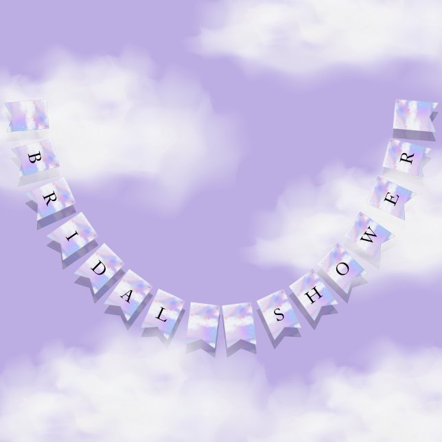 She's on cloud 9 Bridal Shower Soft Sky Pastel Bunting (Creator Uploaded)