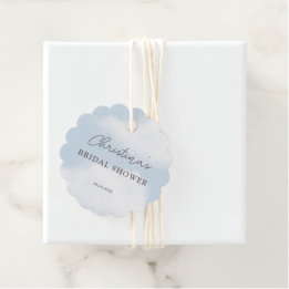 She's on Cloud 9 Dreamy Watercolor Bridal Shower Favour Tags